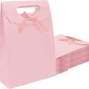 Patdefie gift bags with handles small size 7×4×10 inch 16pcs Medium Size for Birthday, Party, Favor, Wedding, Anniversary (Pink)