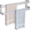 Double Towel Bar,Towel Rack for Bathroom Stainless Steel Wall-Mounted Bathroom Hardware Accessories Brushed Nickel 24 Inch