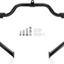 MoKitDora Touring Engine Guard Highway Mustache Crash Bar 1.25" Fat for Harley 2009-up Road King Street Electra Glide and Trike Models, Gloss Black