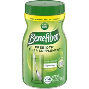 Benefiber Daily Prebiotic Fiber Supplement Powder for Digestive Health, Unflavored - 125 Servings (17.6 Ounces) (1.1 Pound (Pack of 1))