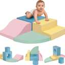 MIND&ACTION 5-Piece Toddler Climbing Toys Indoor, Foam Climbing Blocks for Toddler 1-3, Climbing Toys for 1 Year Old, Soft Play Set Baby Climbing Gym