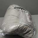 CozyLux Queen Comforter Set Oatmeal, 7 Pieces Bed in a Bag, Oatmeal Comforter Queen Size, All Season Bedding Sets with Stitch Quilted Comforter, Flat Sheet, Fitted Sheet, Pillowcases