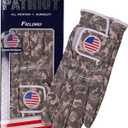 Patriot Golf Glove Ball Marker Men's Womens Premium Synthetic Left Hand Right Hand (Medium, Gray)