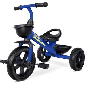 KRIDDO Kids Tricycles Age 24 Month to 4 Years, Toddler Kids Trike for 2.5 to 5 Year Old, Gift Toddler Tricycles for 2-4 Year Olds, Trikes for Toddlers, Sporty Styling, Blue