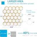 10-Sheet Hexagon Peel and Stick Backsplash Tile Polished White Tile Look Mixed Gold Kitchen Backsplash Peel and Stick Wall Tiles