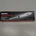 Mueller Ultra-Carver Electric Knife for Carving Meats, Poultry, Bread, Crafting Foam. Stainless Steel Blades, Powerful Motor, Ergonomic Handle, One-Touch On/Off Button, Serving Fork Included, White