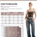 SUUKSESS Women Double Line Square Neck Tank Top Summer Y2K Going Out Basic Cami Shirt M