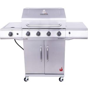 Char-Broil 463354021 Performance 4-Burner Cabinet Style Liquid Propane Gas Grill, Stainless Steel