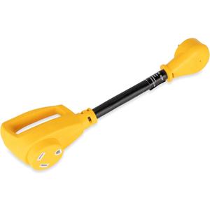 Camco Camper/RV Dogbone Electrical Adapter - Features 15-Amp Male (NEMA 5-15P) & 30-Amp Female (NEMA TT-30R) - Rated for 125 Volts/1875 Watts & Crafted w/Copper 10/3-Gauge Wires (55165)