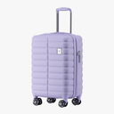 Spyder Puffer Style 20 Inch Expandable Hardside Upright Carry On Suitcase with 360° Spinner Wheels, TSA Approved Lock, Lilac