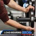 Olympic Adapter Sleeve (2 PCS), Converts 1" Standard Weight Plate Posts to 2" Olympic Weight Plate Posts, Suitable for 1" Standard Barbell Bars, Heavy Duty Nylon and Removable end Cap