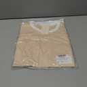 LilyCoco Ringer Tee Women Summer Short Sleeve Crew Neck Casual Basic T Shirts Beige Small