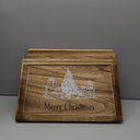 40" Wood Christmas Tree Collar, XL Hexagon Xmas Bottom Cover, Rustic Vintage Skirt for 7.5-11 ft Christmas Tree, Wooden Xmas Oversized Holiday Decor for Home Festive Party(Brown,Cute)