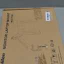 Pholiten Laptop Desk Mount with Gas Spring Arm, 2 in 1 Monitor Laptop Stand for 12-17 inch Notebook and 13-32 inch Computer Screen,Holds 22lbs. Full Motion Monitor Laptop Stand Mount with Vented Tray