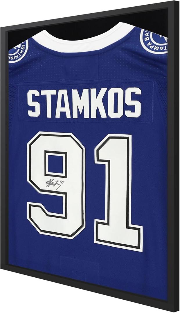 16x20 Small Shadow Box Frame, Jersey Frame Display Case with Grade A Natural Pine Wood Acrylic Front Jersey Frame for Soccer Basketball Baseball Shirts, Black
