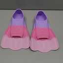 Kids Swim Training Fins, Comfortable Silicone Short Fins for Lap Swimming Flippers, Travel Size Flipper for Kids with Mesh Bag Size 13-2