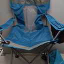 Camping Folding Chair Outdoor Lawn Portable Lightweight Camp Folding Chairs for Adult Outside with Cup Holder, Cooler Pouch & Side Pocket for Camping, Beach, Fishing, Sports or Tailgating Events (Large, Blue)