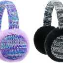 RAOEXI Winter Ear Muffs For Kids Warm Furry Knit Girls Earmuffs Boys Baby Plush Toddler Ear Warmers Outdoor Ear Covers
