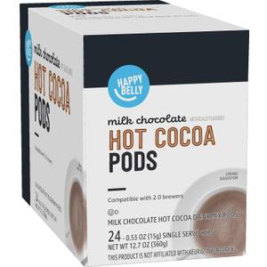 Happy Belly Hot Cocoa Pods, Milk Chocolate, 24 Count