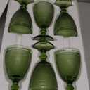 Bandesun Wine Glasses Set of 6 - Vintage Beads Goblet Glass Cup Classic Drinkware