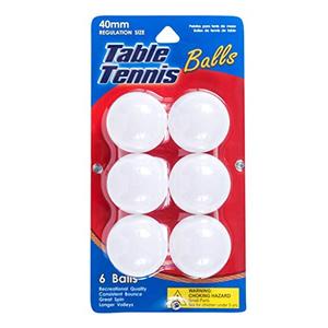 Jacent 40MM Regulation Size White Table Tennis Balls, 5 Ping Pong Balls per Pack, 1-Pack