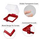 1 Pcs Emergency Stop Button Cover, Large Transparent Stop Push Button Cover, Removable Base Cover, Box Type, Push Switch Protector for Emergency Button (A Style)