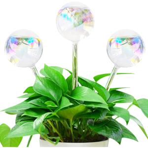3 Pcs Plant Watering Globes,Self Watering Planter Insert Plant Accessories,Colorful Glass Plant Watering Devices for Indoor Plants
