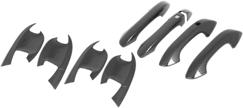 Yingchi Carbon Fiber Car 4 Door Handle Cover and Cup Bowl Combo Molding Cover Trim for Kia K5 2021-2022-2023-2024