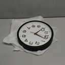 Wall Clock 10 Inch Silent Non-Ticking Modern Clock Battery Operated Classic Simple Minimalist Analog Decorative for Kitchen, Living Room,Office, Bedroom, Bathroom (Black)