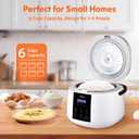 Rice Cooker Small,6-Cup (Uncooked) / 12-Cup (Cooked),6-in-1 Multi Cooker,Electric Smart Rice Cooker,Portable Non-Stick Rice Maker With Steamer Basket,12 Hours Timer Delay & Keep Warm Function