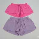 Shorts Butterfly Shorts for Kids with Pocket 2-in-1 Athletic Shorts Running Shorts for Girls, Pink & Purple, M