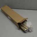 Room Darkening Rods, Single Window Rods 28-86 Inch(2.33-7.17ft) Telescoping Wrap Around Curtain Rod Splicing Structure With Hidden Base Bracket, Warm Gold