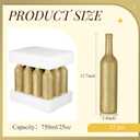 Sliner 12 Pcs Glitter Wine Bottles Glass 750ml Wine Bottles Vintage Vase for Flowers Wedding Decor Centerpiece Christmas Party Favor DIY Crafts(Gold)