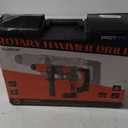 1-1/4 Inch SDS-Plus 13 Amp Heavy Duty Rotary Hammer Drill with Safety Clutch 3 Functions, Vibration Control, for Floor Tile Removal, Concrete Breaker, Including Grease, Chisels & Drill Bits