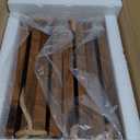 Lavezee 5x7 Hanging Collage Picture Frames Set of 2, Walnut Brown 8 Opening Horizontal Frame Made to Display 5 by 7 Inch Photo for Wall Decor