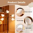 5 Pcs Plastic Lampshade 1.57inch/40mm Hole Lamp Shade Replacement Cover for Multi Head Stand Up Lamp Home Bedroom - White