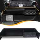Center Console Organizer Tray Compatible with 2021 2022 2023 2024 2025 Ford F150 Interior Accessories Insert Storage with Coin Holder Box Under Dash OEM Secondary Console Vault Bin