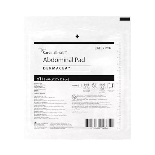 Dermacea Abdominal Gauze Pad, Sterile, 5 x 9IN, Case of 432