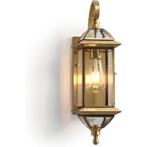 Copper Brass Outdoor Wall Lights 18.5Inch Waterproof Lantern Exterior Light Fixtures Outdise Wall Mounted Porch Light Garage Wall Sconce Patio Lamps, E26 Socket