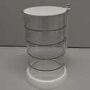 PartyKindom Rotating Cosmetics Organizer Box with Rotation Large Capacity Makeup Storage Container for Cushion Pads Beauty Eggs and Accessories Pet Material Space-saving Design for Vanity and