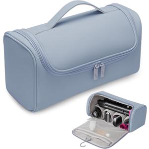 Hair Dryer Travel Case, Portable Hairdryer Storage Bag with Hanging Hook, Waterproof Hair Dryers Organizer Bags (Blue)