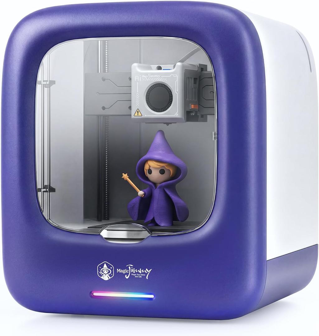 3D Printer for Kids, AI-Powered, Fully Assembled, STEM Gift
Safe Enclosed Design, 8,000+ Models, Live Camera, Creative Learning Tool for Boys Girls, Home & School Use, 200g PLA Filament Dimensions 13.7"D x 13.15"W x 15.47"H