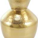 Deco 79 Metal Decorative Vase Hammered Spotted Centerpiece Vase with Fluted Top, Flower Vase for Home Decoration 10" x 10" x 13", Gold