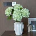 DUYONE 4PCS Artificial Flowers Large Hydrangeas Flowers Latex Bouquet for Wedding Bridal Office Home Party Decoration (4Pcs Light Green)