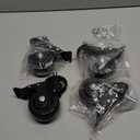 3 Inch Stem Caster Wheels 1600Lbs, Threaded Stem Casters Set of 4 Heavy Duty, 1/2"-13 x 1 (Screw Diameter 1/2", Stem Length 1"), Safety Dual Locking Industrial Castors, Wheels for Cart, Furniture