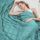 Teal Weighted Blanket for Adults 20lbs, 88"x104", King Size Cooling Heavy Throw Blanket for 130-220lbs, Microfiber Soft Thick Big Blankets Weighted Comforter Gift for Sleeping