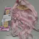 24 Inch Ice Pink Hair Synthetic Lace Front Wigs Pre Plucked Light Pink Colored Lace Front Wig Natural Hairline Heat Resistant Long Body Wave Hair Wigs for Women