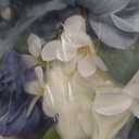 Artificial Flower Candle Rings - 6 Inch Inner Rose Floral Wreaths with Butterflies for Wedding Bridal Event Table Centerpieces Backdrop Decorations (Navy Blue & White, 6 X Candle Rings)