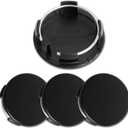 ME 2.25Inch 57MM Wheel Center Caps for Tesla Model S Model X Model Y Model 3 Rivian R1T Rim Hub Caps 6005879 00 A, Pack of 4 (Matte Black, Outer 57MM, Inner 50MM)
