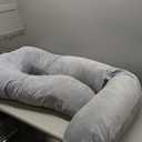 Momcozy Pregnancy Pillows for Sleeping, U Shaped Full Body Maternity Pillow with Removable Cover - Support for Back, Legs, Belly, HIPS for Pregnant Women, 57 Inch Pregnancy Pillow for Women, Grey